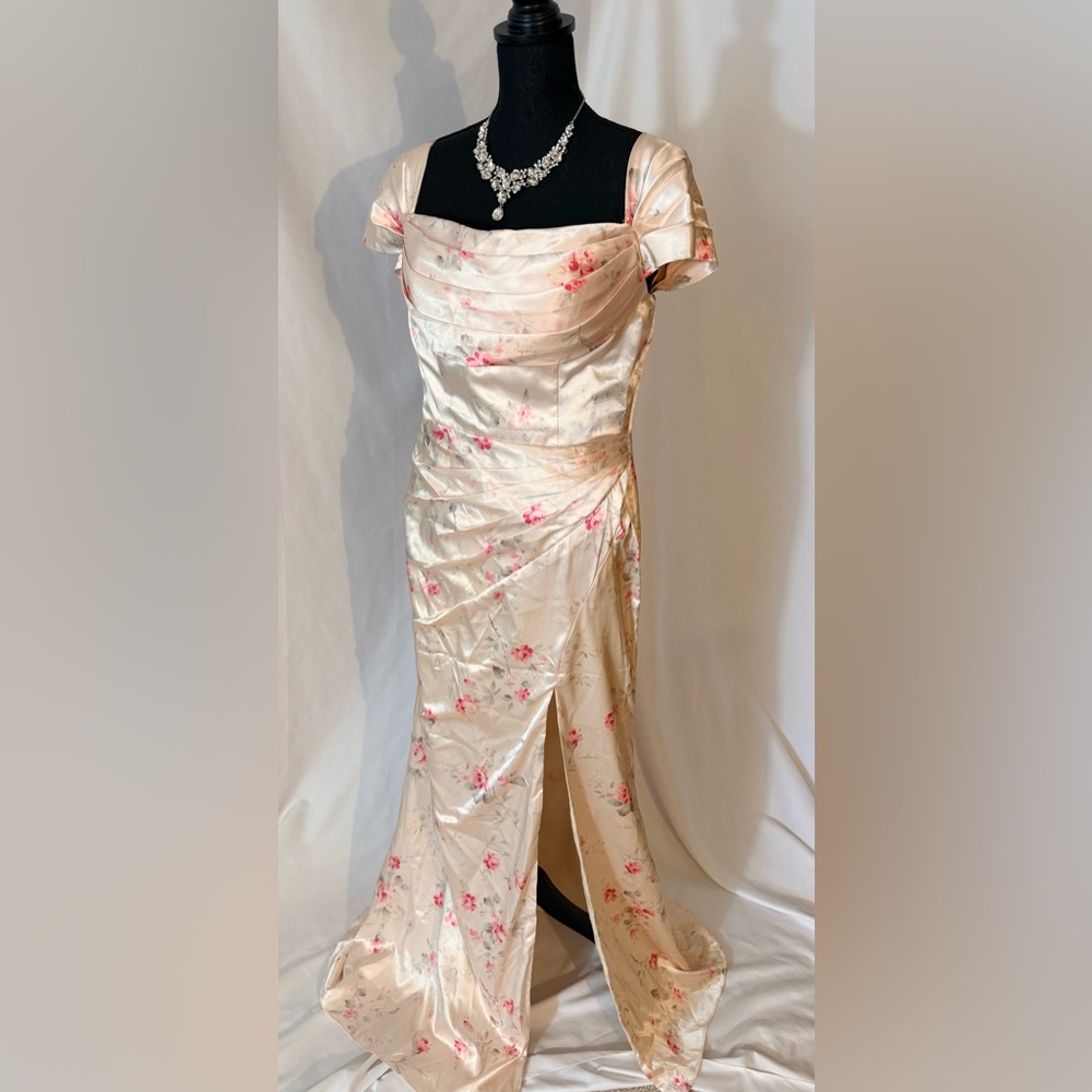 #37 Floral Satin w/removable straps